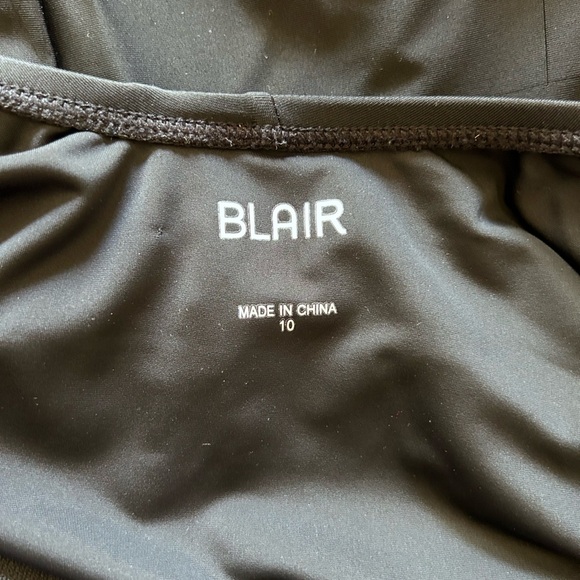 Blair One Piece Swimsuit Dress Aqua and Black Womens Size 10 - Picture 5 of 7